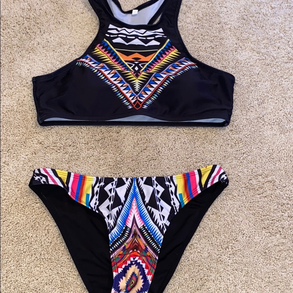 SheIn Black Tribal Suit